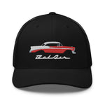 1956 Chevy Bel Air Red Antique Car Collector Cars 56 Belair Trucker Cap Snapback Hat