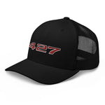 Chevy 427 Engine Classic Cars Emblem Trucker Cap