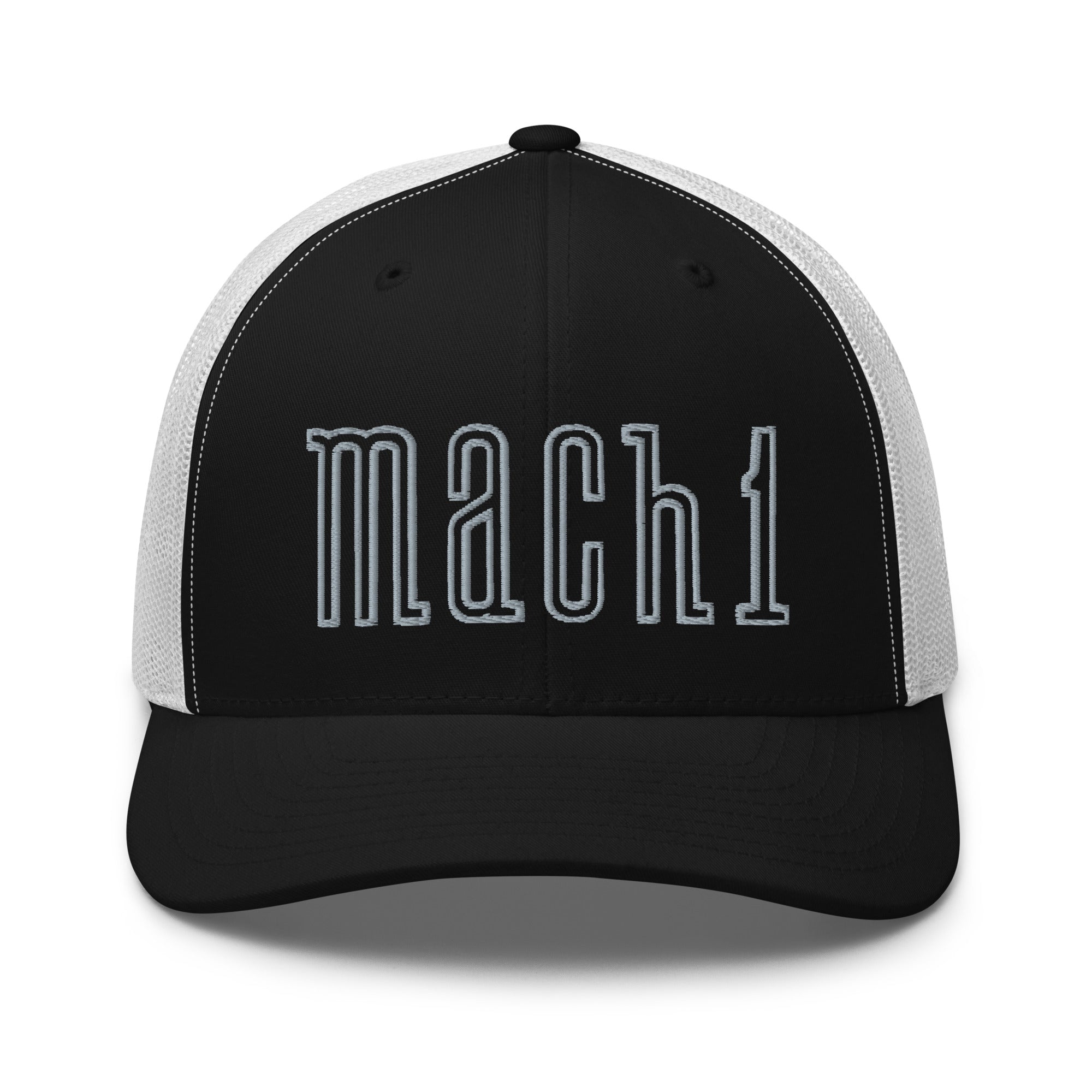 Mustang Mach 1 Logo Emblem Retro Muscle Car Trucker Cap Snapback Hat