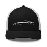Corvette C3 Outline 3rd Gen Vette Owner Gift Trucker Cap Snapback Hat