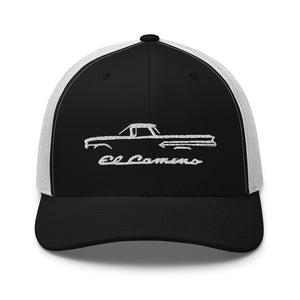 Chevy El Camino First Gen 1959 - 1960 American Classic Car Silhouette Trucker Cap Snapback Hat