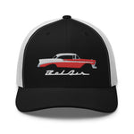 1956 Chevy Bel Air Red Antique Car Collector Cars 56 Belair Trucker Cap Snapback Hat