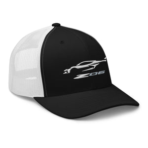 2023 Corvette Z06 C8 Vette Silhouette Custom Trucker Cap Snapback Hat