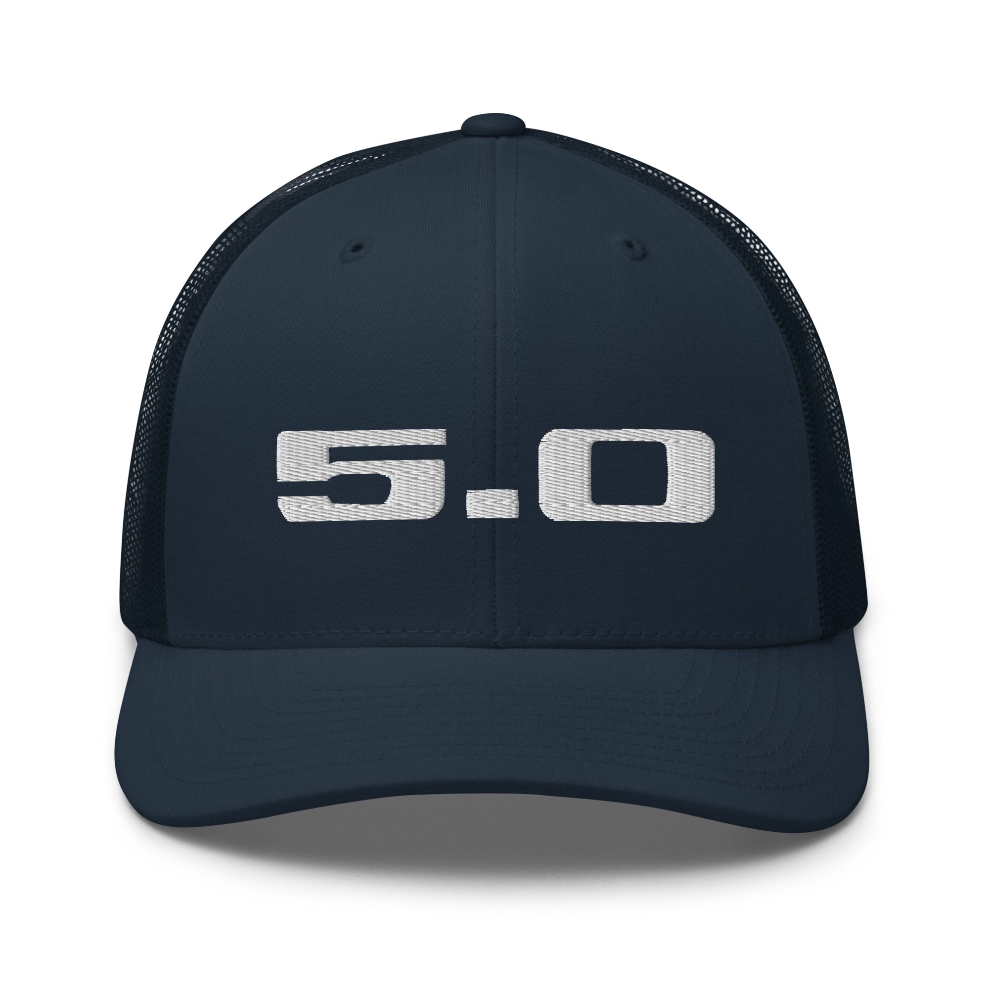 Mustang 5.0 Five Point O Logo Emblem Trucker Cap