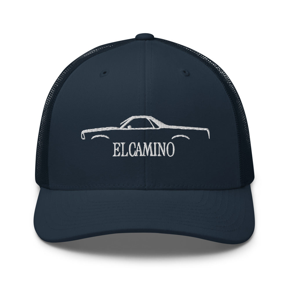 Chevy El Camino 5th Generation 1978 Classic Car Silhouette Trucker Cap Snapback Hat