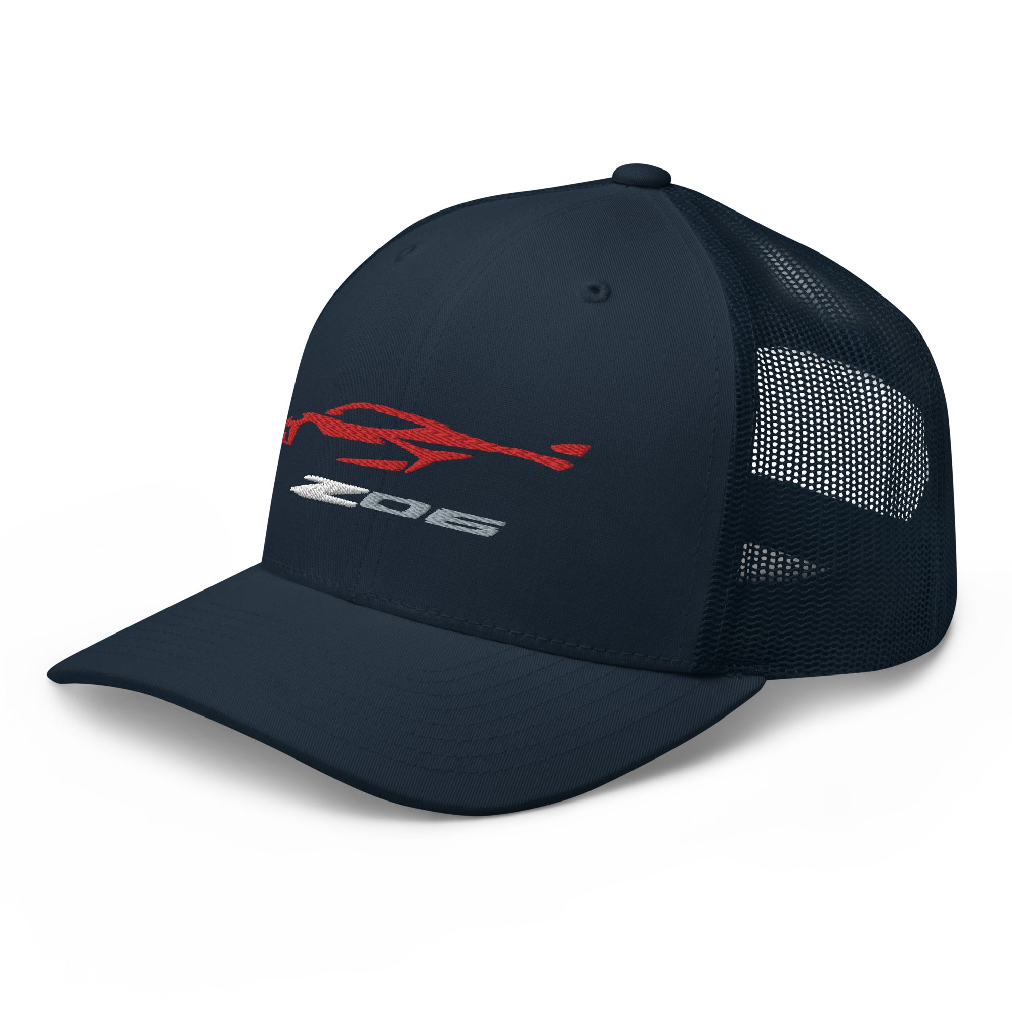 2023 Corvette Z06 C8 Torch Red Vette Silhouette Custom Trucker Cap Snapback Hat