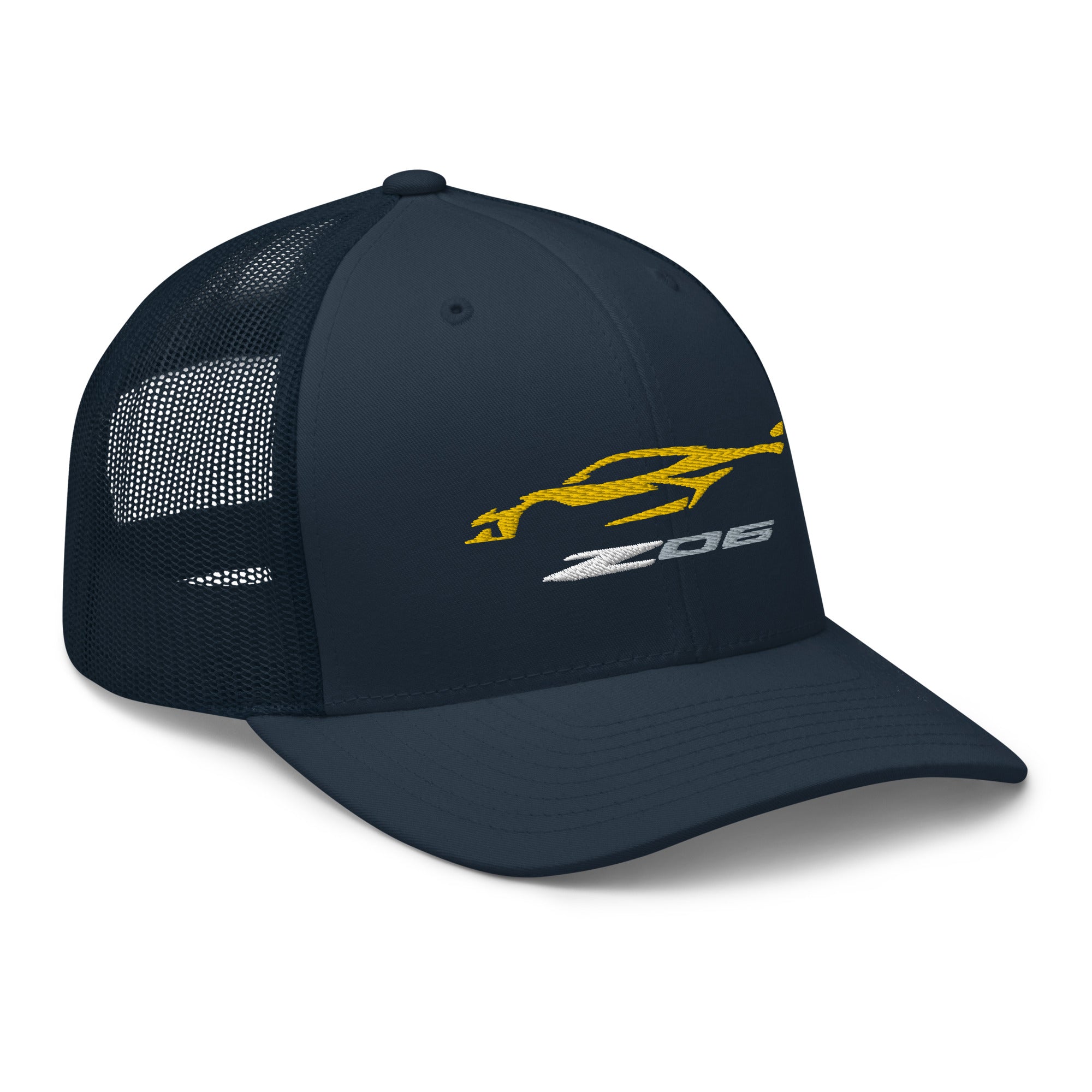 2023 Corvette Z06 C8 Vette Accelerate Yellow Custom Trucker Cap Snapback Hat