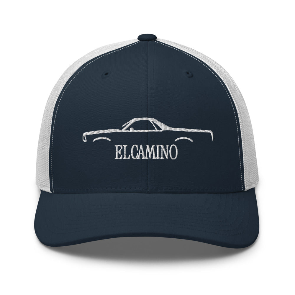 Chevy El Camino 5th Generation 1978 Classic Car Silhouette Trucker Cap Snapback Hat