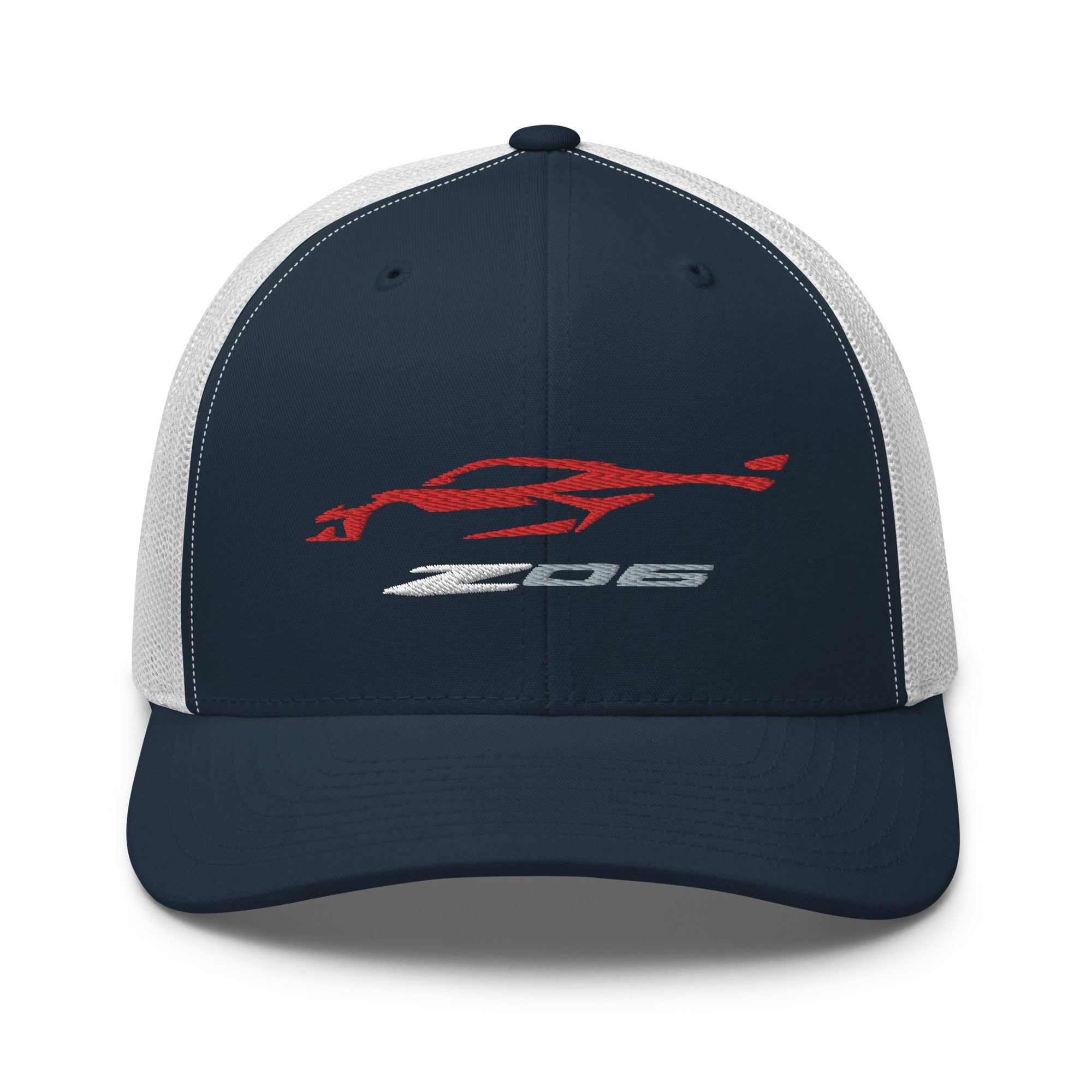 2023 Corvette Z06 C8 Torch Red Vette Silhouette Custom Trucker Cap Snapback Hat