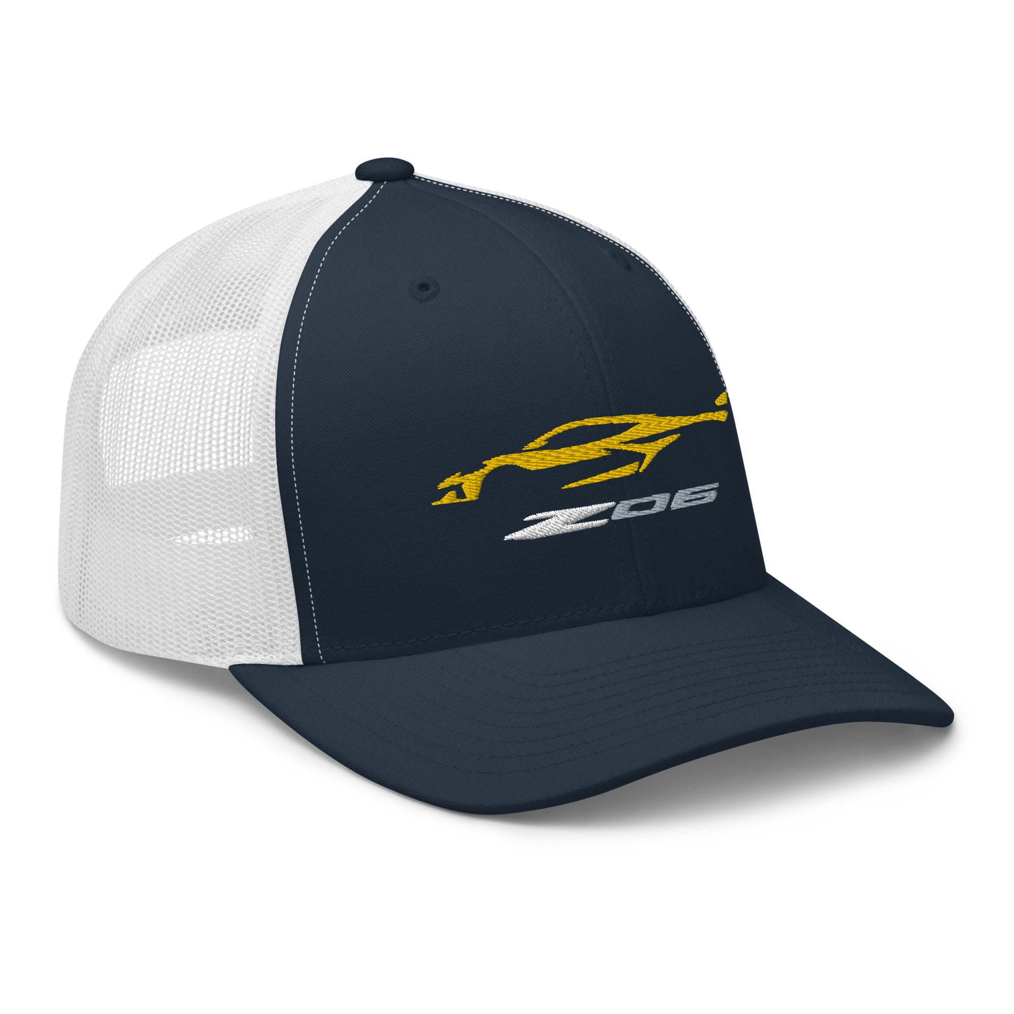 2023 Corvette Z06 C8 Vette Accelerate Yellow Custom Trucker Cap Snapback Hat