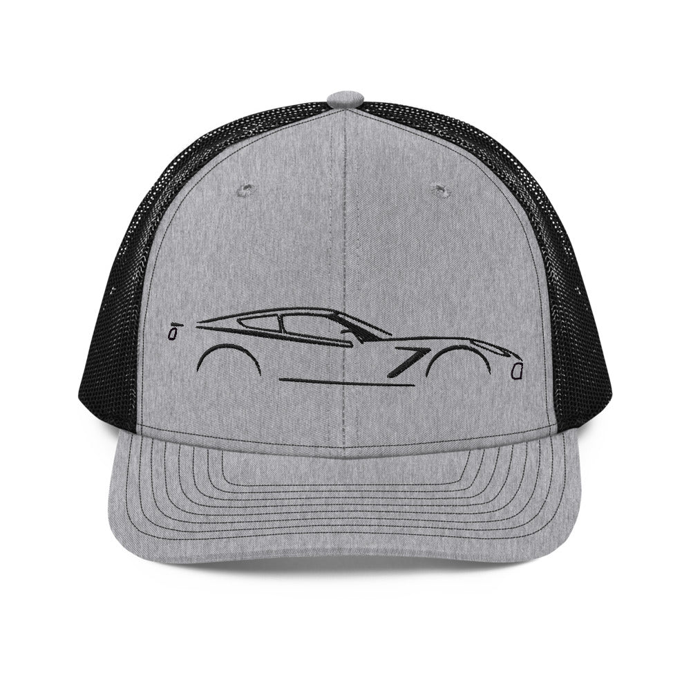 Corvette C7 Outline 7th Generation Vette Owner Gift Trucker Cap Embroidered Mesh Back Snapback Hat