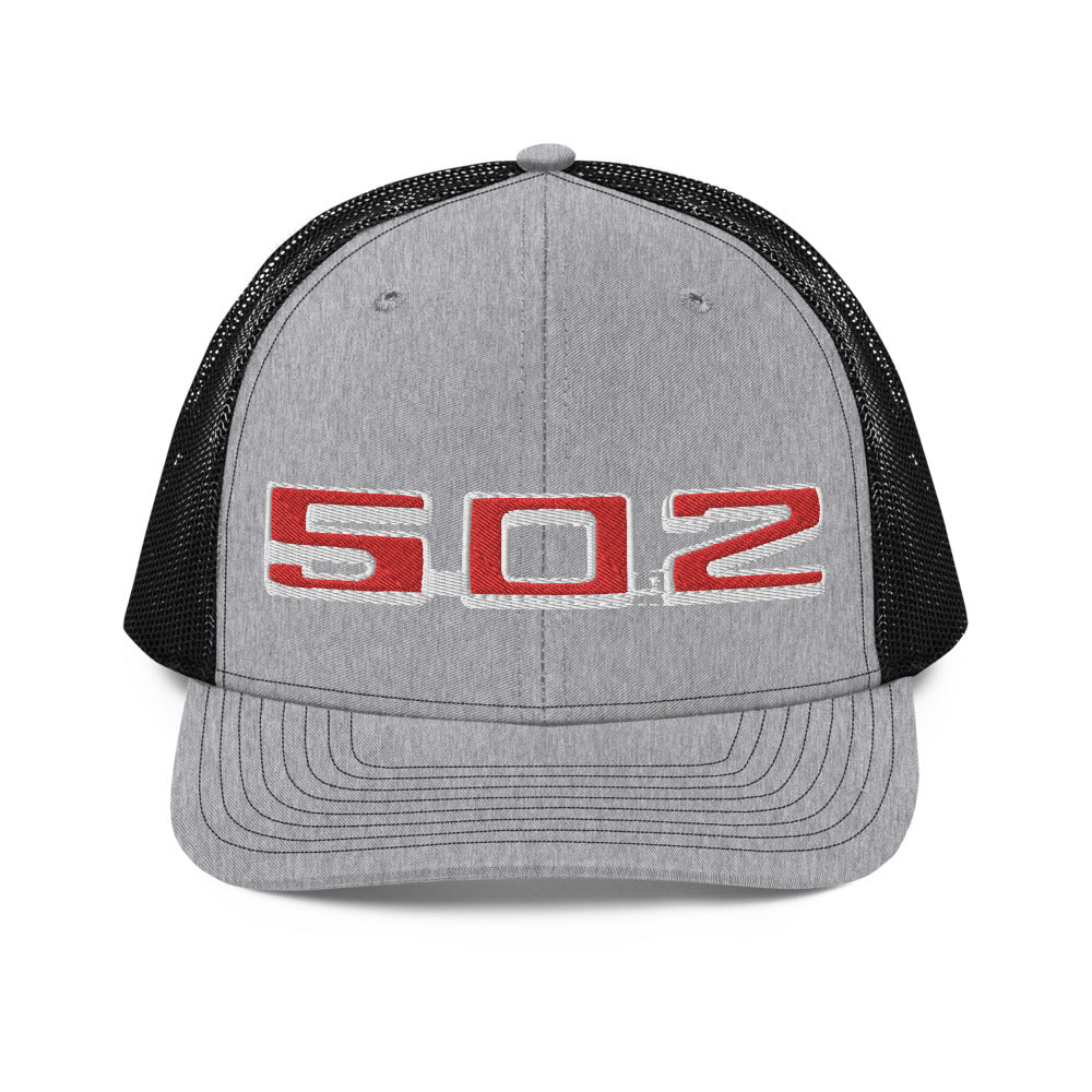 Chevy Big Block Engine 502 Emblem Trucker Cap Embroidered Mesh Back Snapback Hat