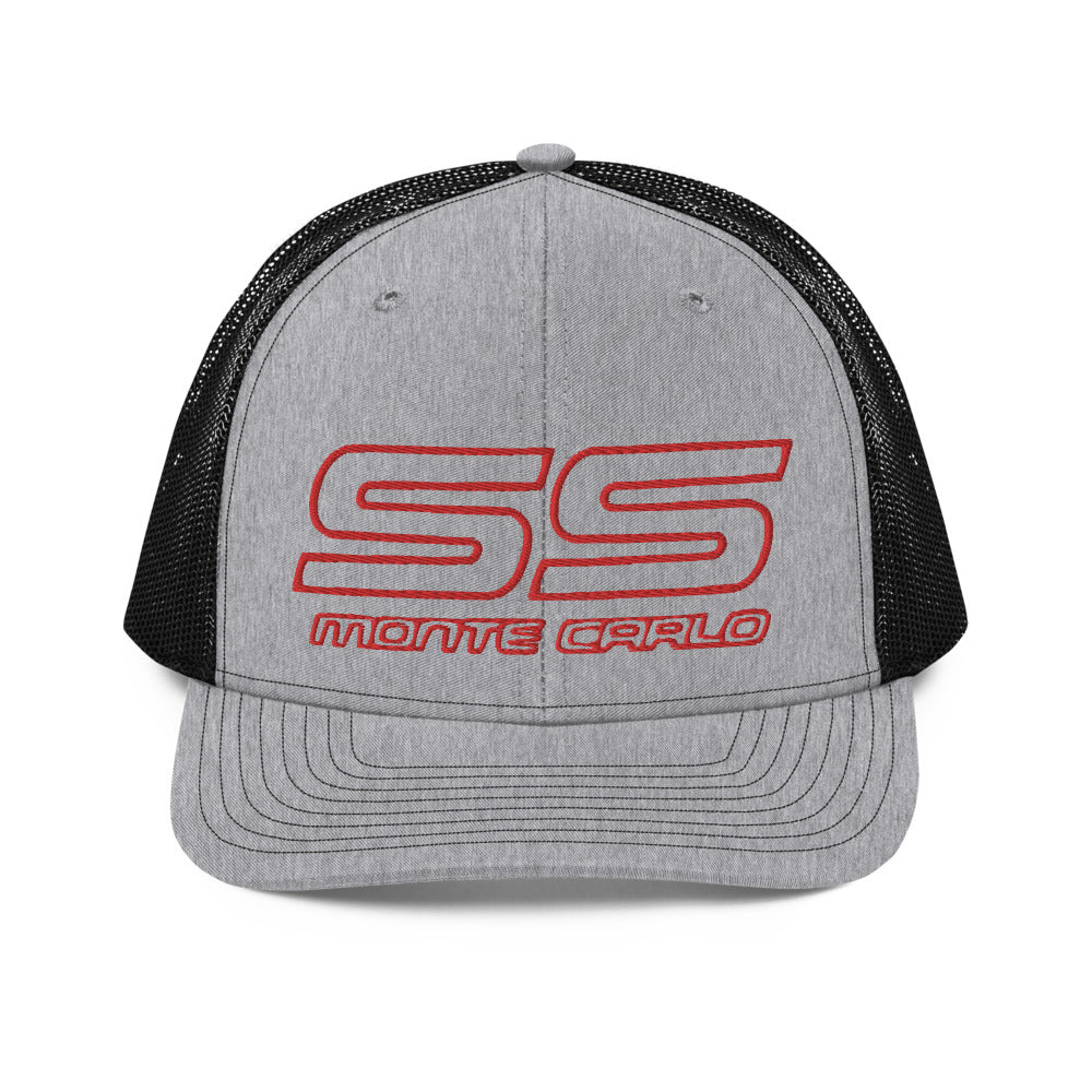 Monte Carlo SS Logo Red Shadows 1987-1988 Trucker Cap Embroidered Mesh Back Snapback Hat