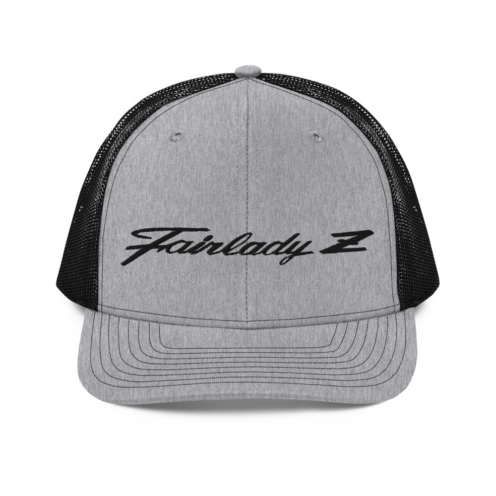 Fairlady Z Emblem Script Datsun 240z 280z Vintage JDM Car Trucker Cap Embroidered Mesh Back Snapback Hat