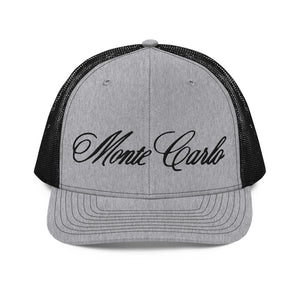 1971-1972 Monte Carlo Rear Script Emblem Classic Cars Trucker Cap Embroidered Mesh Back Snapback Hat