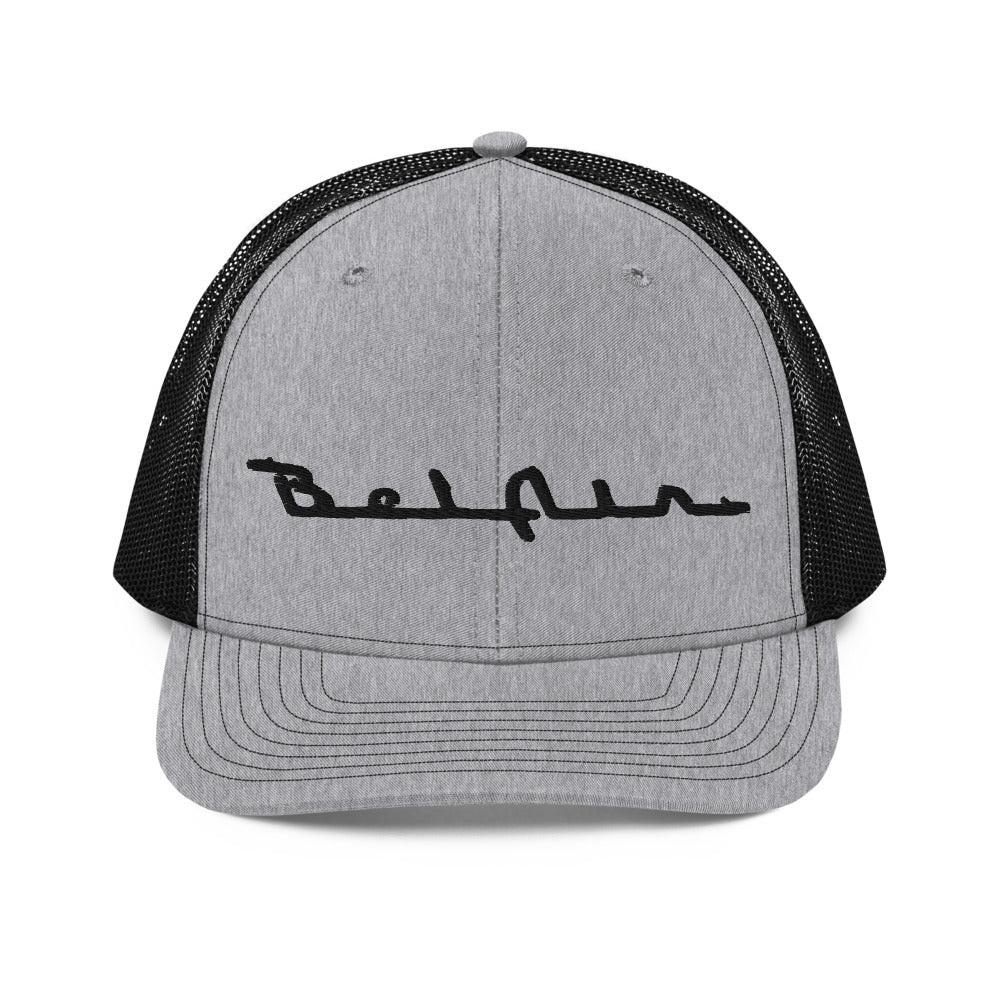 1953 1954 Chevy Belair 54 Bel Air Emblem Script Antique Car Trucker Cap Embroidered Mesh Back Snapback Hat