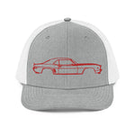 First Generation Chevy Camaro Red Lines Custom Classic Car Club Muscle Cars Mesh Back Trucker Cap