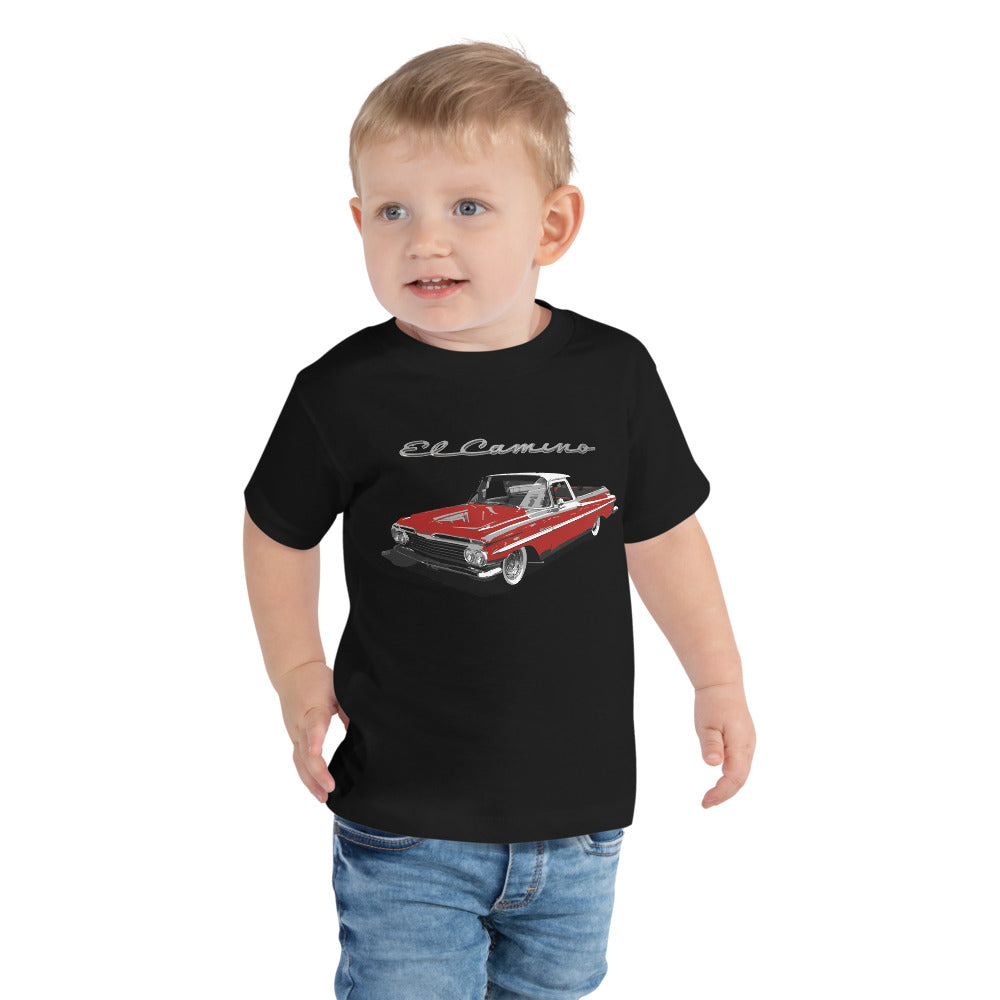 1959 Chevy El Camino Classic Car Toddler Short Sleeve Tee