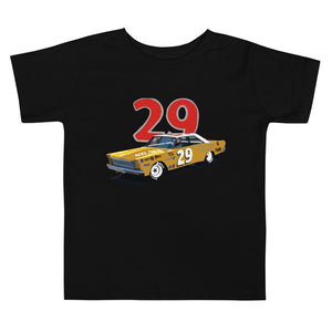 1966 Dick Hutcherson Ford Galaxie #29 Racecar Toddler Short Sleeve Tee