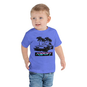 Foxbody Mustang Palm Trees Toddler Short Sleeve Tee