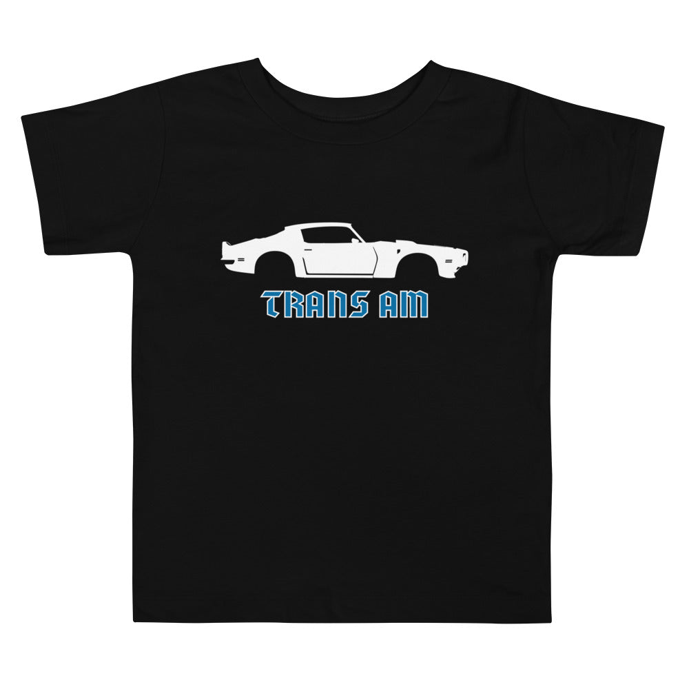 1970 Firebird Trans Am Muscle Car Collector Cars Custom Stencil Art Toddler Short Sleeve Tee