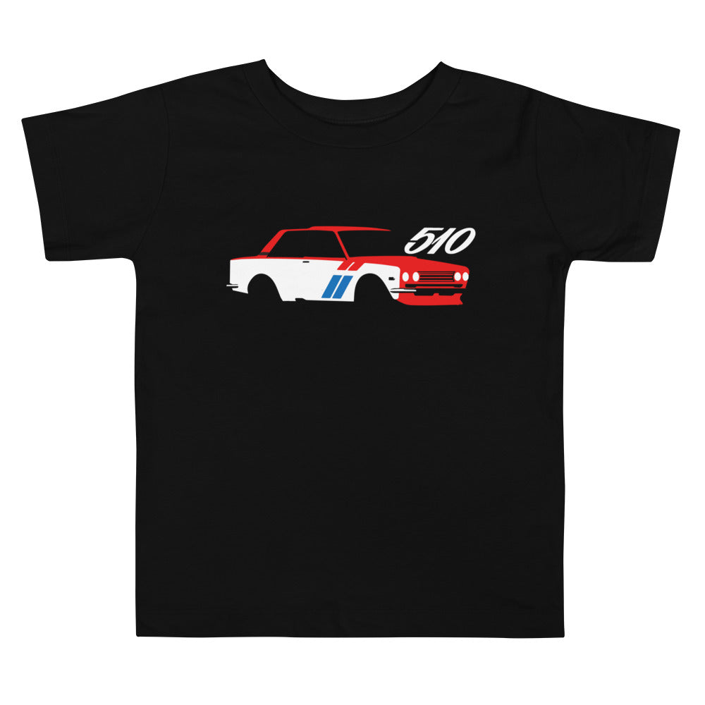 Datsun 510 Japanese Vintage Racing JDM Custom Design Toddler Short Sleeve Tee