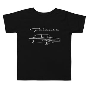 1962 Galaxie American Classic Car Custom Art Toddler Short Sleeve Tee