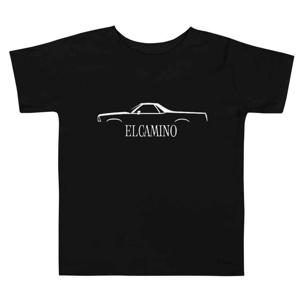 Chevy El Camino 5th Generation 1978 Classic Car Silhouette Toddler Short Sleeve Tee