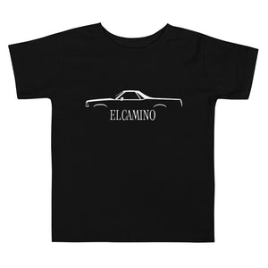 Chevy El Camino 5th Generation 1978 Classic Car Silhouette Toddler Short Sleeve Tee