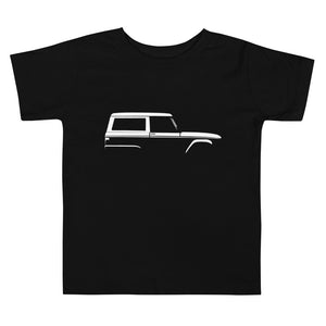 1966 Bronco Silhouette Vintage Truck SUV Off-road 4x4 Adventure Outdoor Trail riding Toddler Short Sleeve Tee