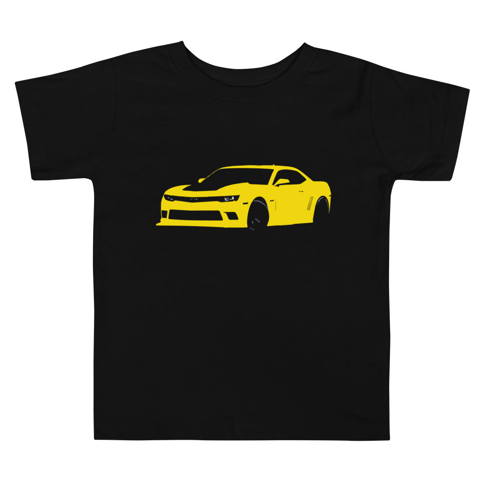 2015 Yellow Camaro Driver Car Club Toddler Short Sleeve Tee