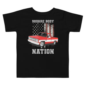 1987 Chevy C10 Silverado Square Body American Pickup Truck Toddler Short Sleeve Tee