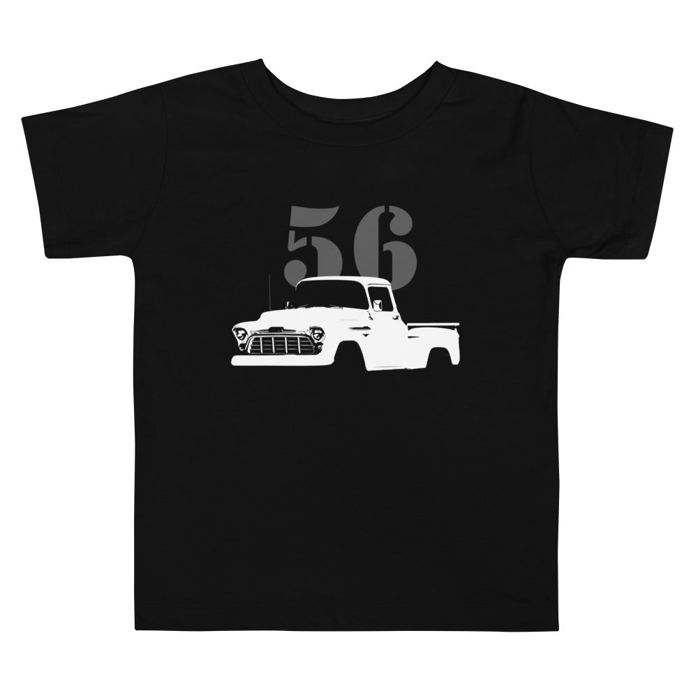 1956 Chevy 3100 Antique Pickup Truck Classic American Automotive Nostalgia Toddler Short Sleeve Tee