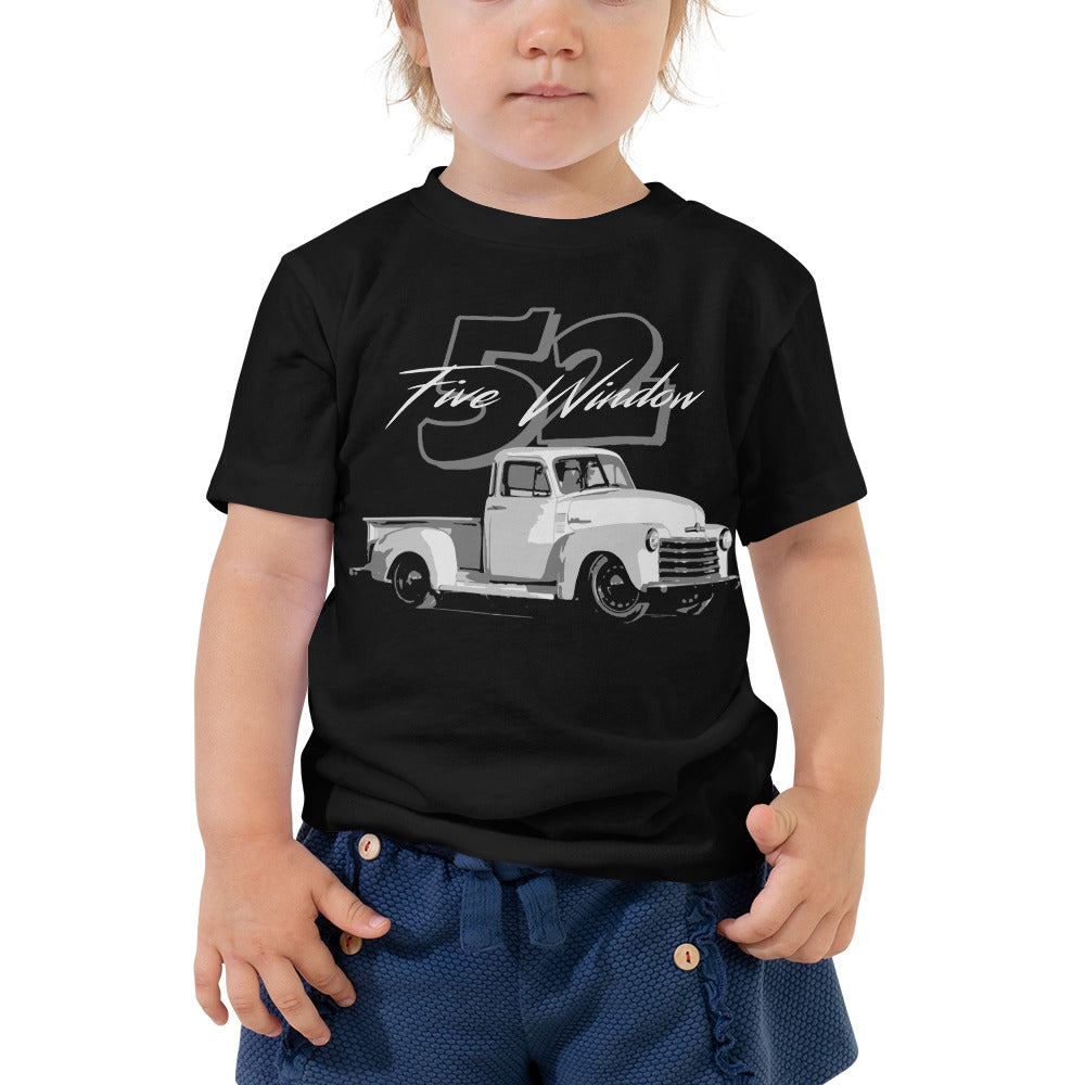 1952 Five Window Chevy Pickup Antique American Truck Collector Toddler Short Sleeve Tee