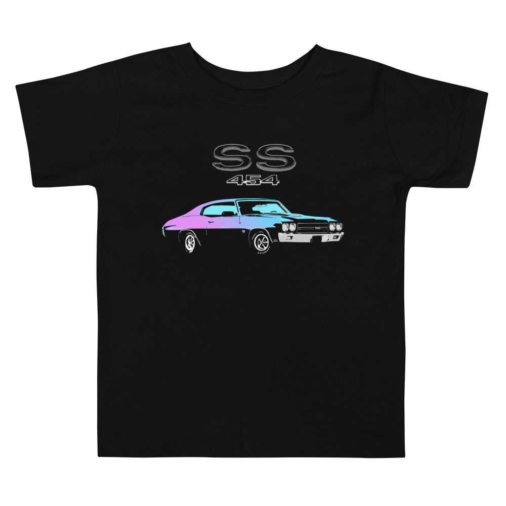 1970 Chevy Chevelle 454 SS LS6 Miami Nights Edition Muscle Car Owner Toddler Short Sleeve Tee