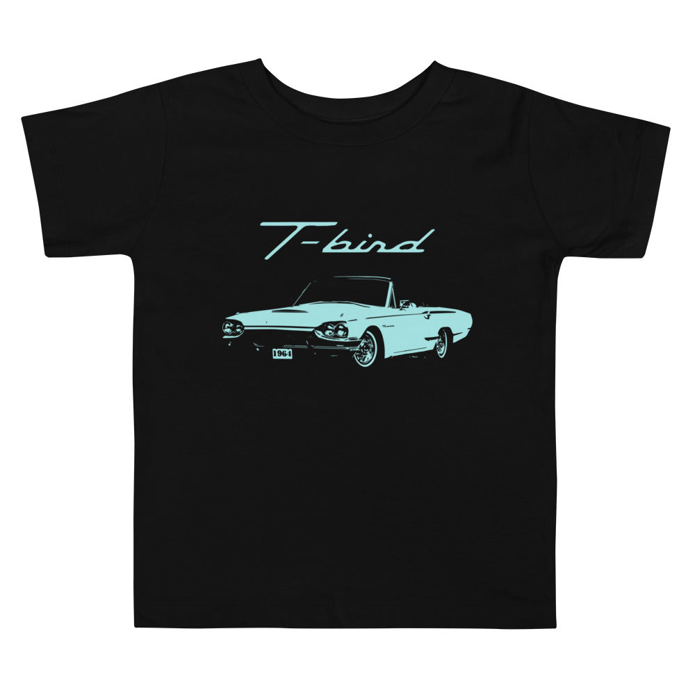 1964 Thunderbird T-bird Classic Car Custom Collector Cars Art American Automotive Nostalgia Toddler Short Sleeve Tee