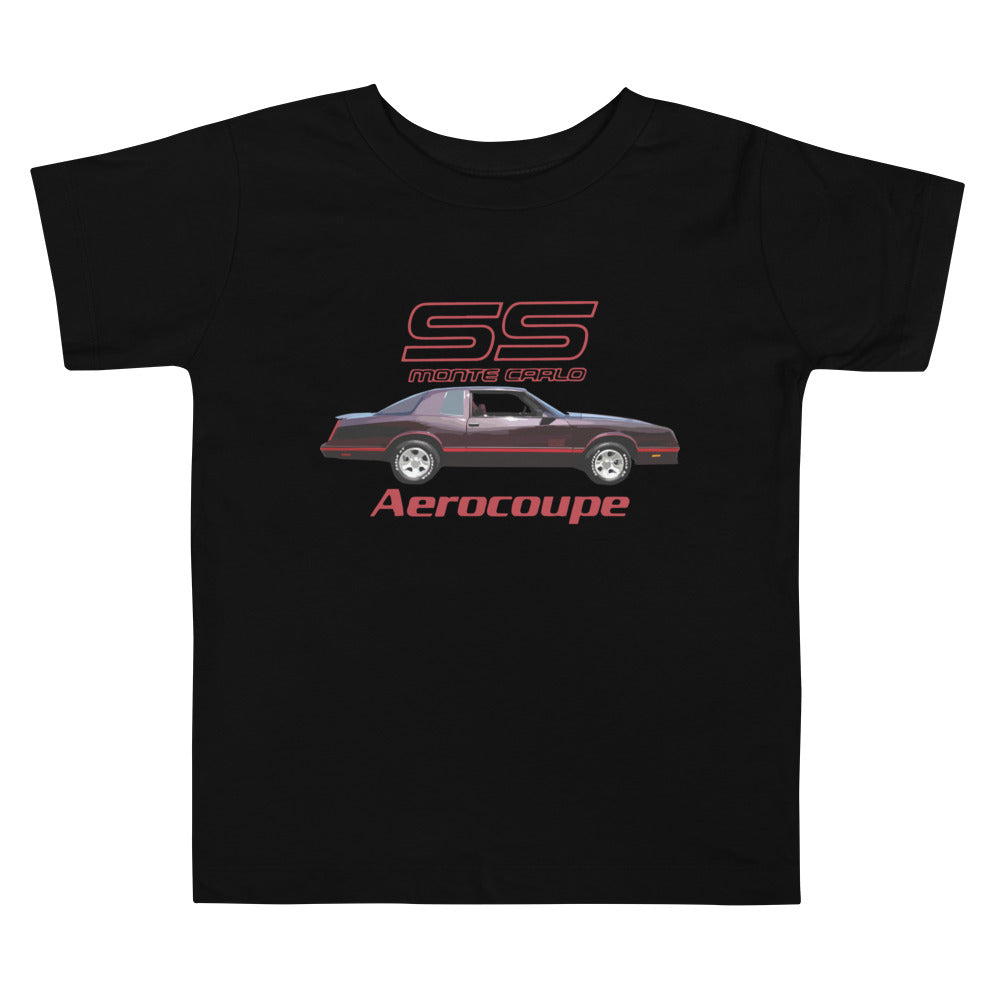 1987 Chevy Monte Carlo SS Aerocoupe Burgundy Classic Car Toddler Short Sleeve Tee