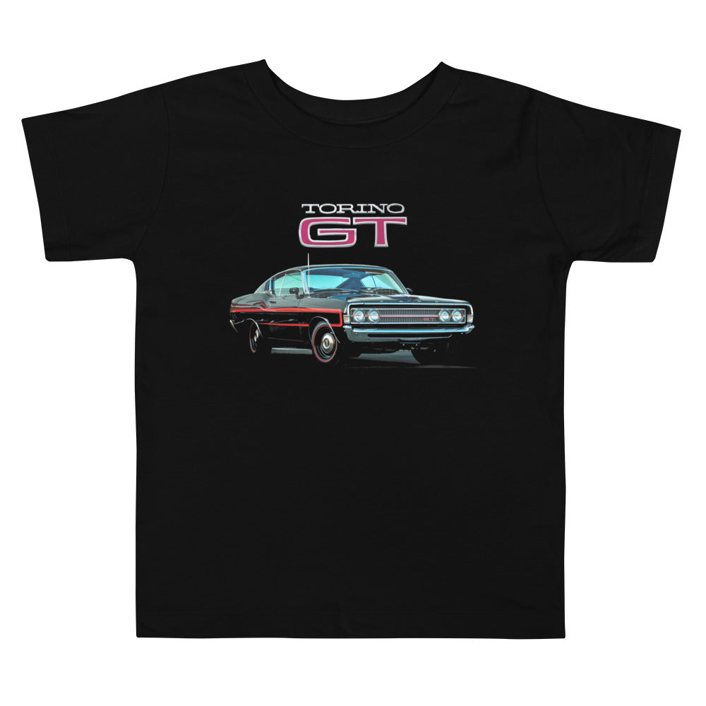 1969 Torino GT Gift for Muscle Cars Enthusiast Custom Toddler Short Sleeve Tee