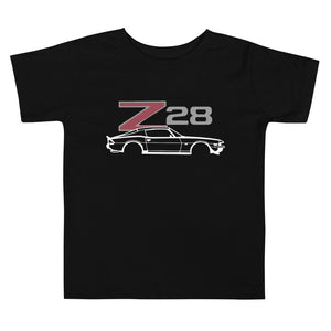 Second Generation Chevy Camaro Z28 Muscle Car Club Custom Toddler Short Sleeve Tee
