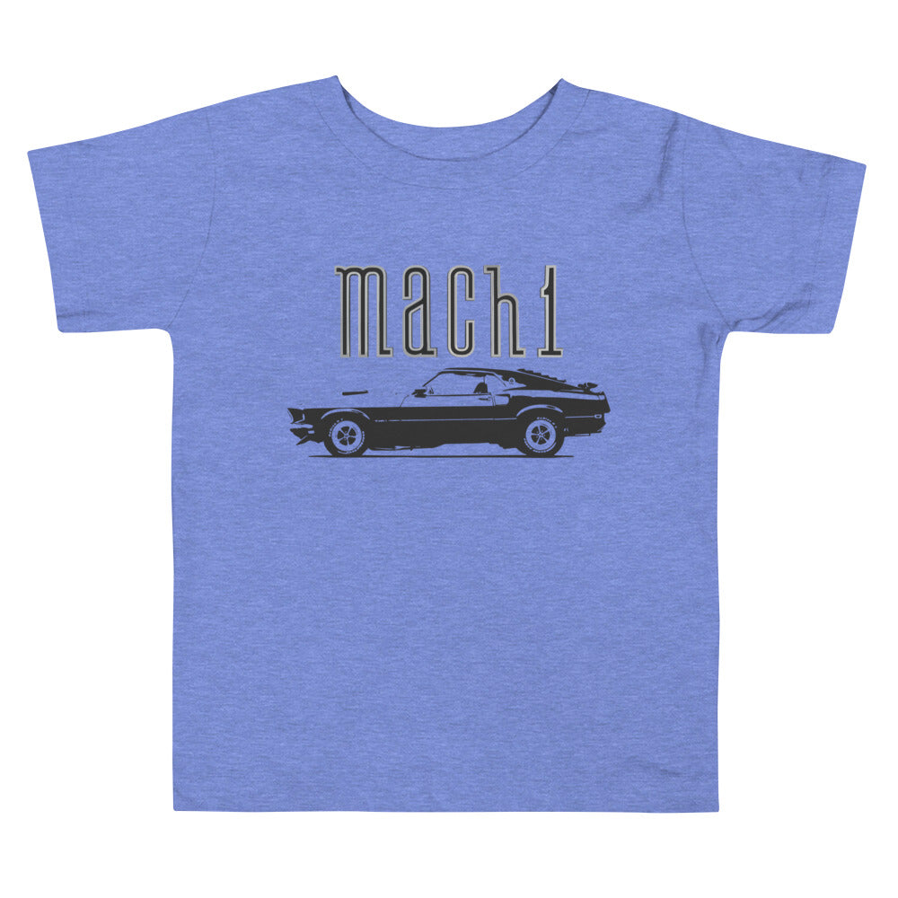1969 Mustang Mach 1 Collector Car Art Stang Driver Gift Toddler Short Sleeve Tee