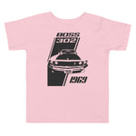 1969 Mustang Boss 302 Classic Collector Car Muscle Cars Hot Rod Toddler Short Sleeve Tee