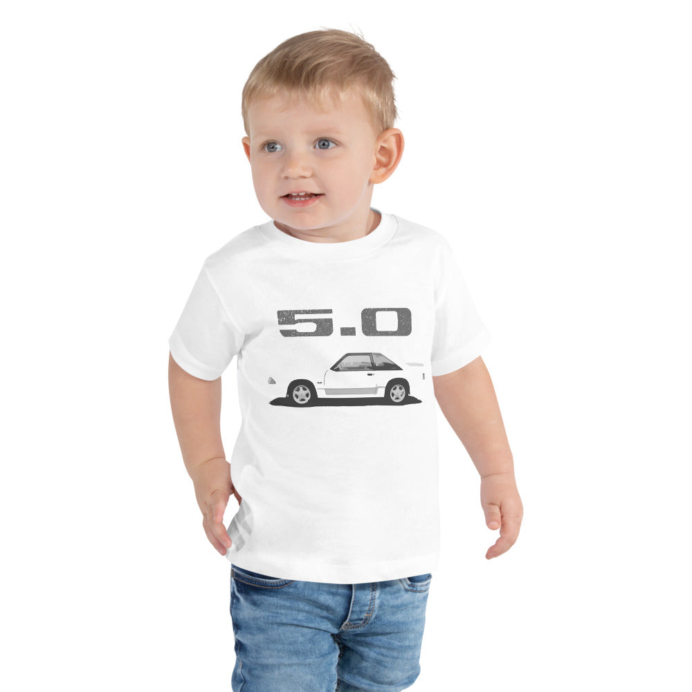 Rollin in my 5.0 Mustang Fox Body Owner Gift Toddler Short Sleeve Tee