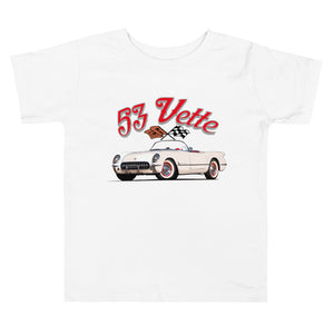 1953 Corvette Roadster C1 1st Gen 53 Vette Classic car Americana Nostalgia Toddler Short Sleeve Tee