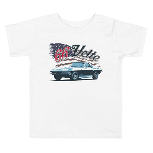 1966 Corvette Convertible C2 Vette American Classic Collector Gift Toddler Short Sleeve Tee