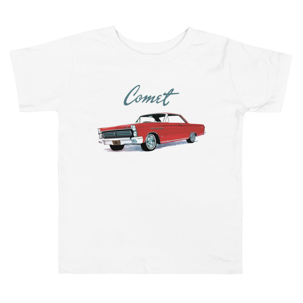 1965 Comet Cyclone Red Classic Car Custom Toddler Short Sleeve Tee