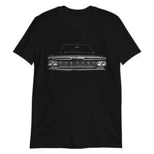 1950s 1960s Antique Car Chevy Impala Front Grille Short-Sleeve T-Shirt