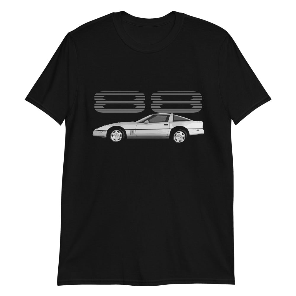 1988 Corvette C4 80s Car Short-Sleeve T-Shirt Black