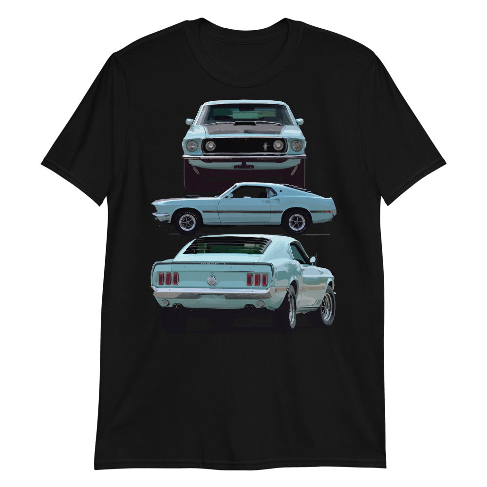 1969 Mustang Mach 1 Fastback Classic Cars Short-Sleeve T-Shirt