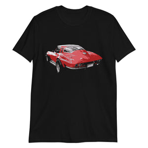 Red Corvette C2 American Classic Muscle Car Short-Sleeve T-Shirt