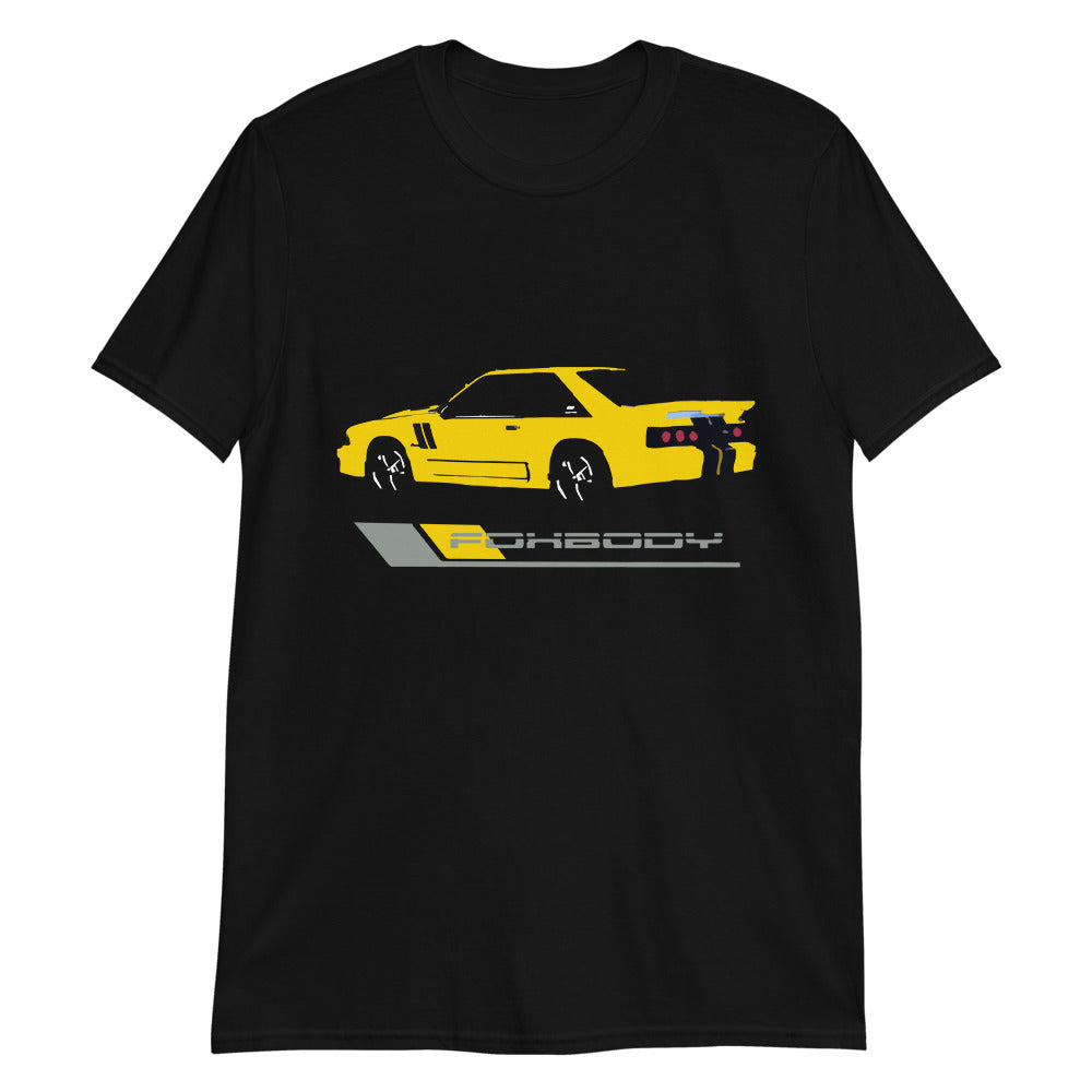 Retro Yellow Foxbody Mustang 3rd Gen Short-Sleeve Unisex T-Shirt